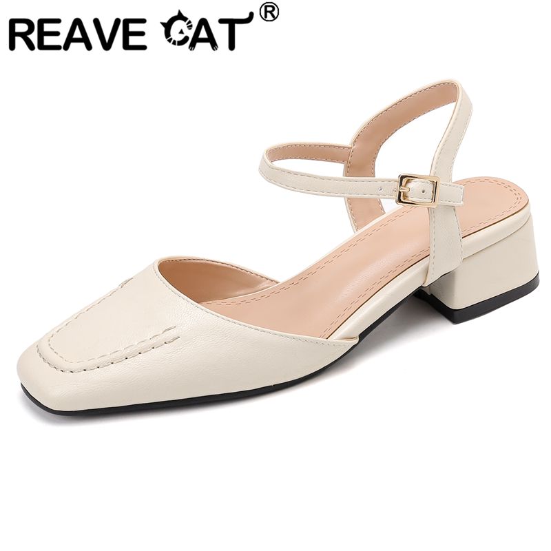 Vintage Fashion Plus Size - REAVE CAT 2025 Damskie Sandały Kwadratowy