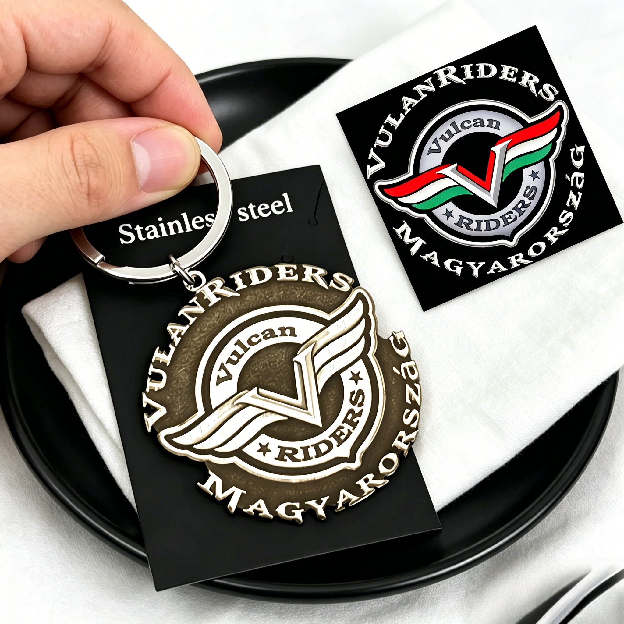 Vintage Fashion Club - Brelok z własnym logo, vintage, personalizowany,