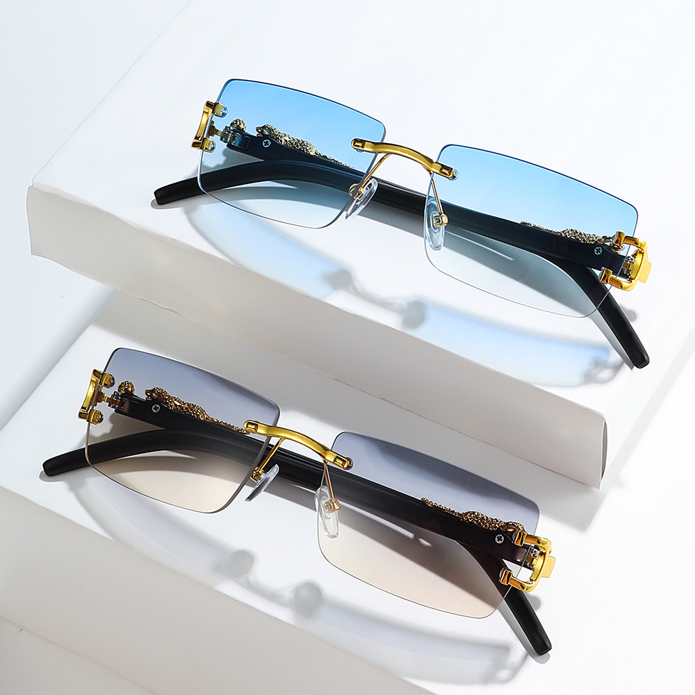 Vintage Fashion Designer - 1 SZT. Modne Okulary Przeciwsłoneczne Bezramkowe