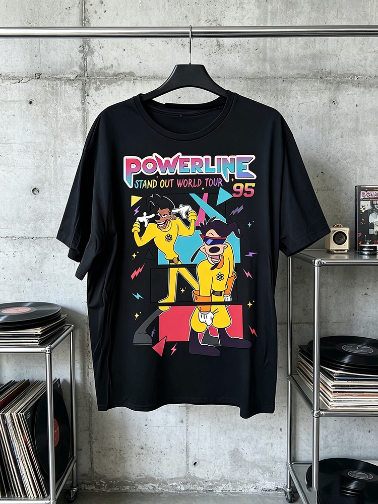 Vintage Fashion Outfits Men - Męska koszulka T-shirt Powerline Stand Out