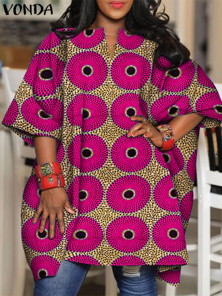 V Vintage Fashion - Bluzka damska VONDA Plus Size 5XL,