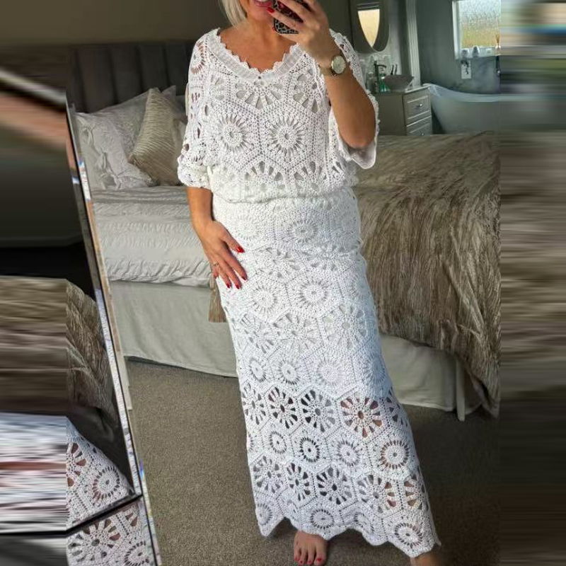 V Vintage Fashion - Eleganckie komplety na imprezę: bluzka z