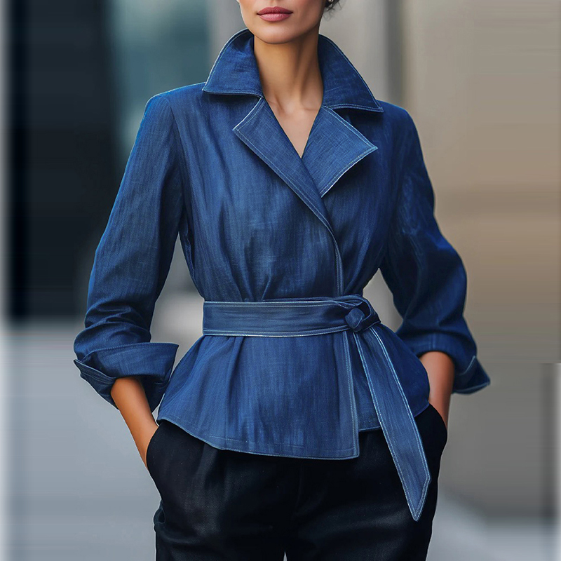 Vintage Fashion Jacket - Kurtka jeansowa damska na jesień/wiosnę 2026,