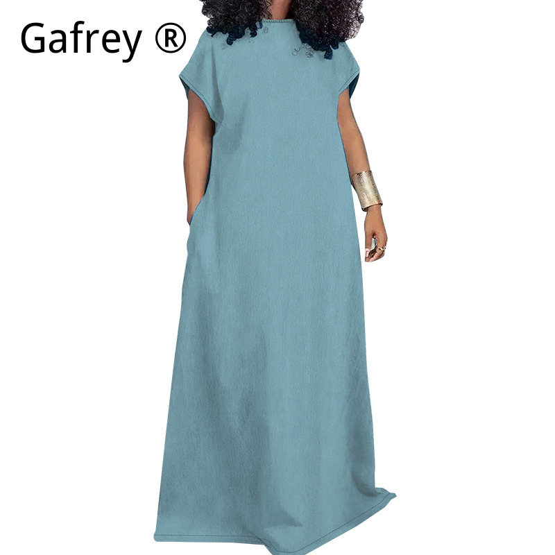 Sukienka jeansowa maxi bez ręk – Vintage Fashion Plus Size recenzja i cena