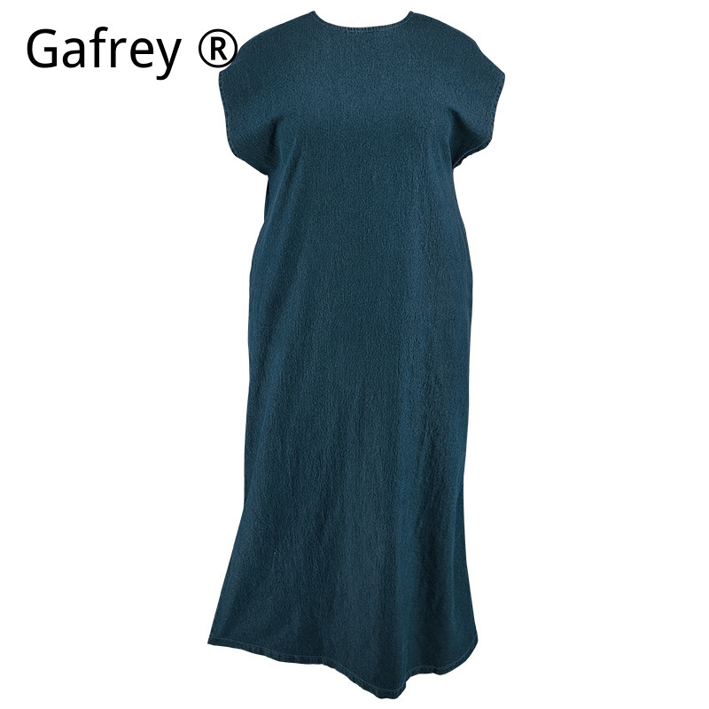 Sukienka jeansowa maxi bez ręk – Vintage Fashion Plus Size recenzja i cena