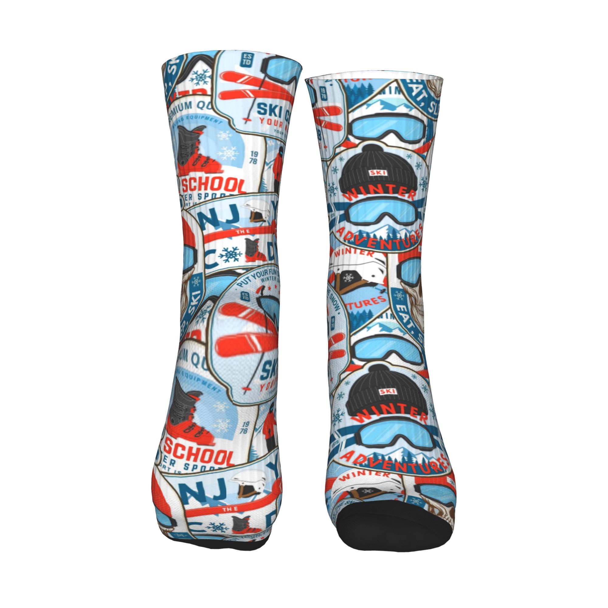 Skarpetki Vintage Red Blue Ski – Vintage Fashion Club recenzja i cena