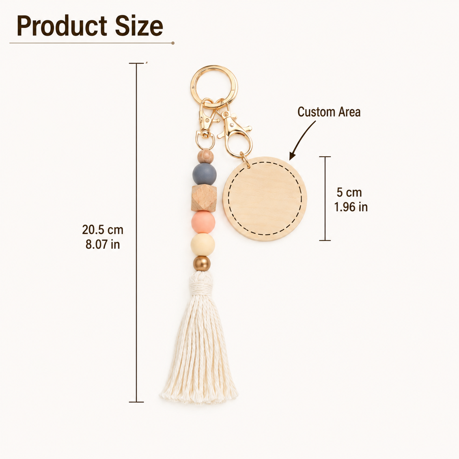 Drewniany brelok do kluczy z g – Vintage Fashion Tags recenzja i cena