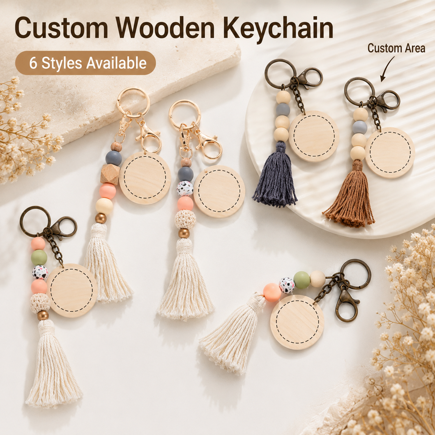 Drewniany brelok do kluczy z g – Vintage Fashion Tags recenzja i cena