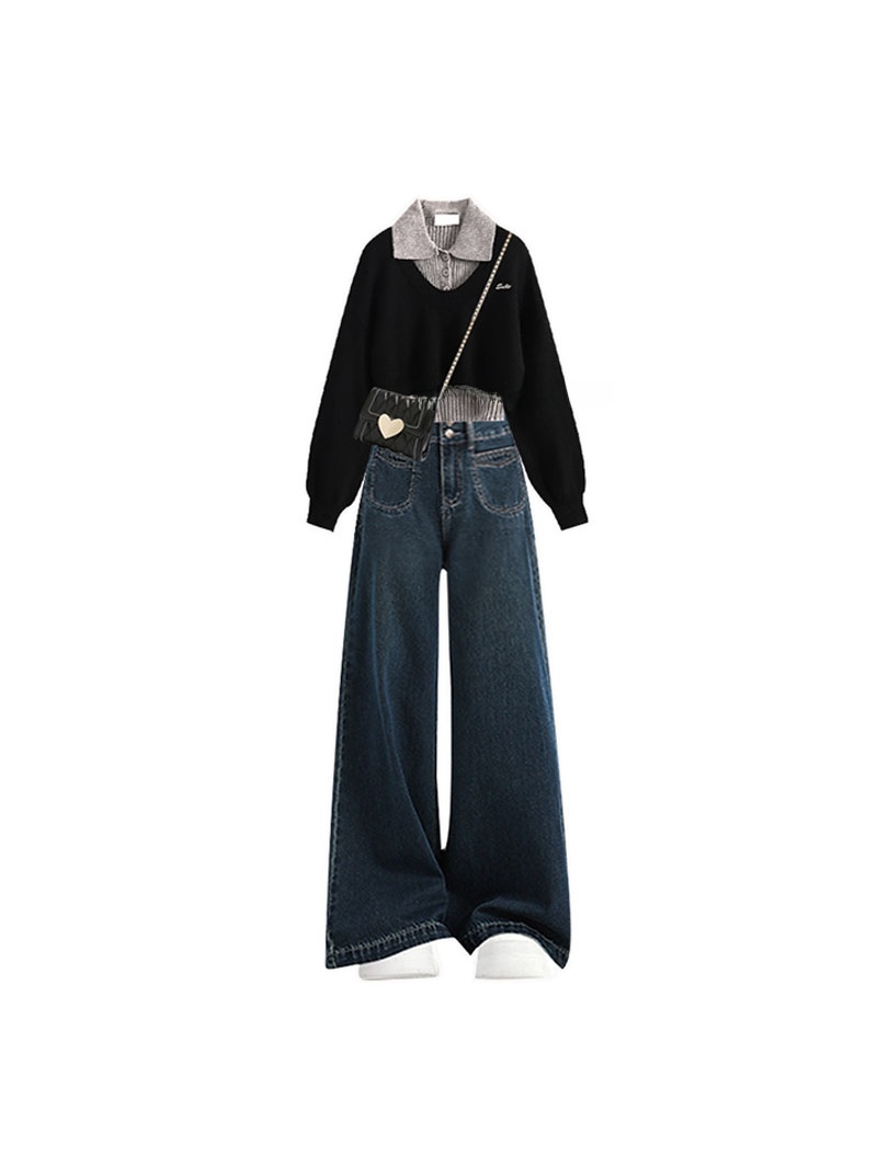 Koreański styl, dzianinowy kom – Vintage Fashion Plus Size recenzja i cena