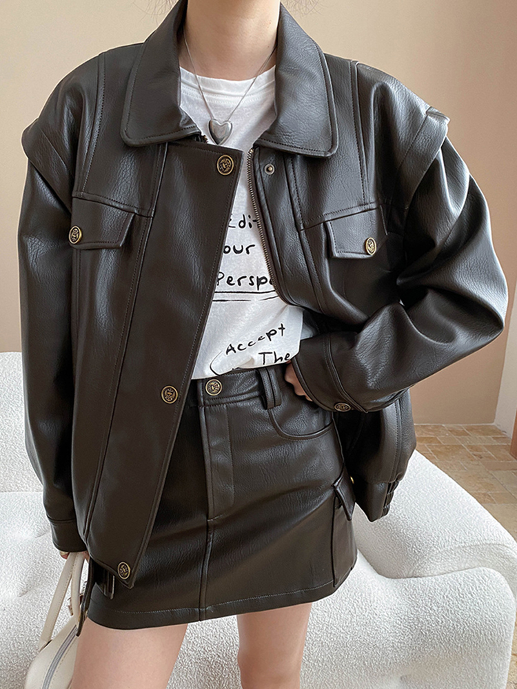 YERMORA Damska Kawa Skórzana K – Vintage Fashion Jacket recenzja i cena
