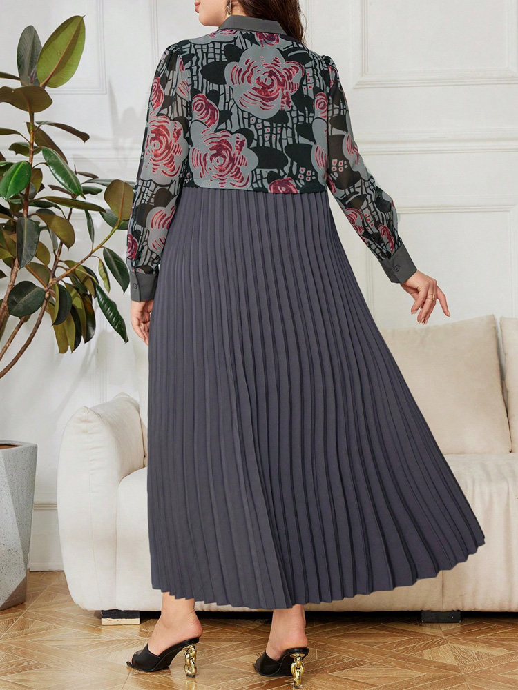GIBSIE Sukienka koszulowa plus – Vintage Fashion Plus Size recenzja i cena