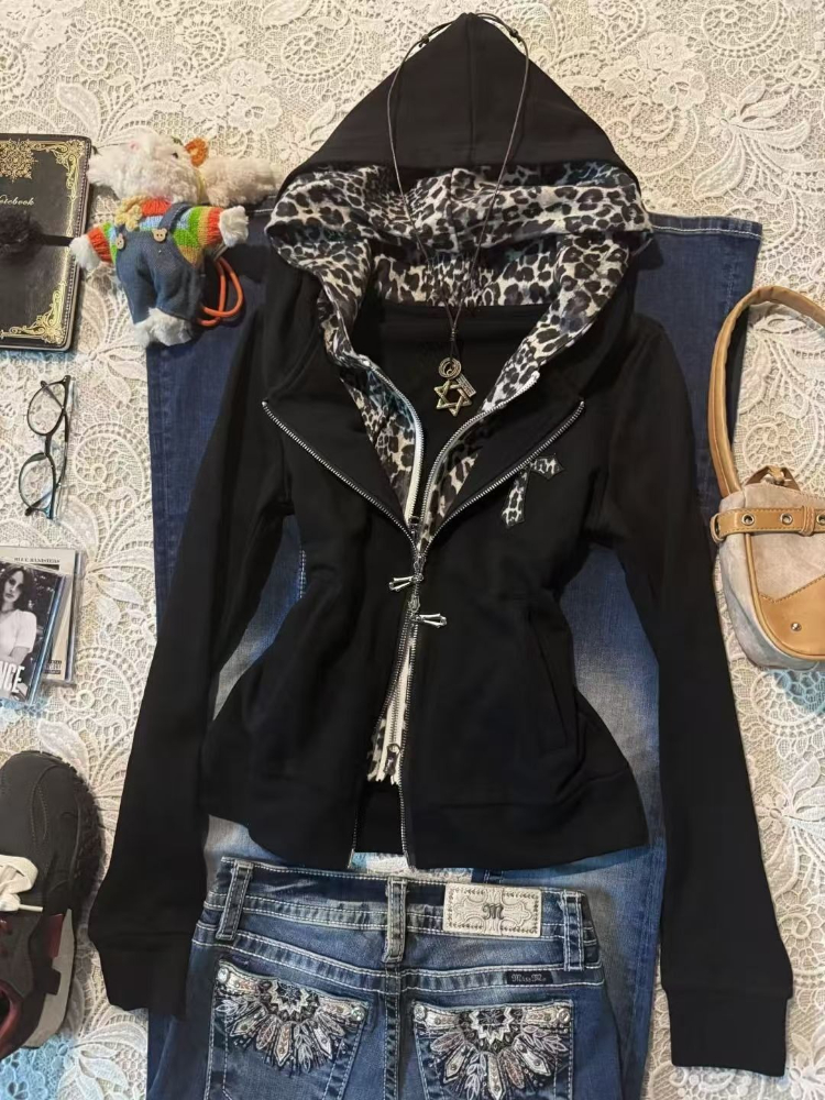 Bluza z kapturem w panterkę w  – Vintage Fashion Subculture recenzja i cena