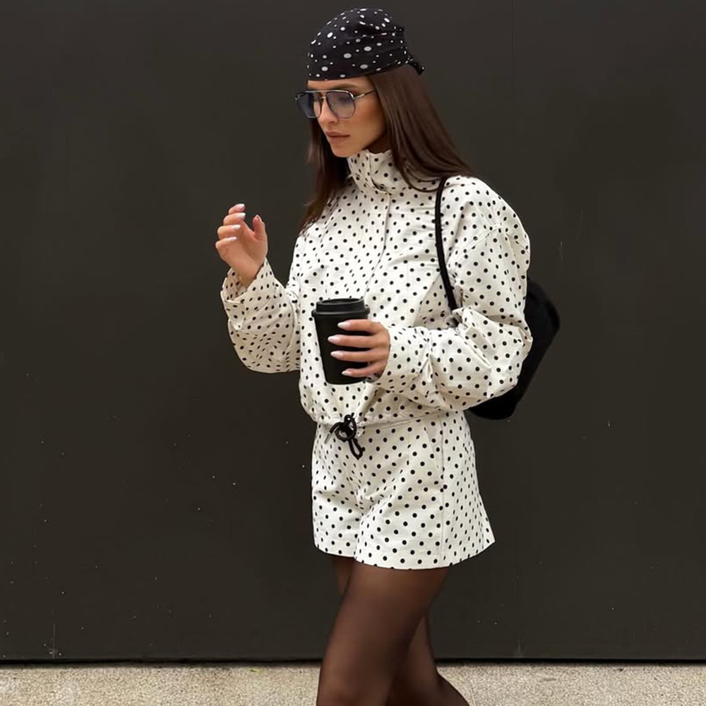 Damski zestaw Tuularose: szort – Vintage Fashion Jacket recenzja i cena
