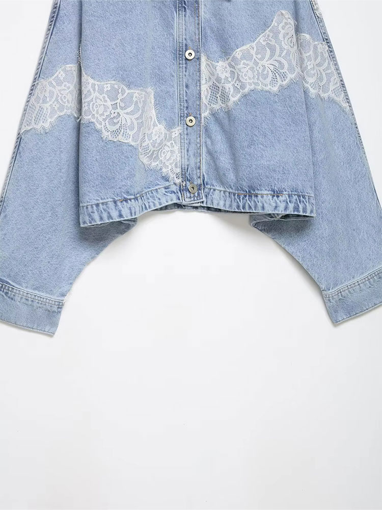 Eleganckie damskie niebieskie  – Vintage Fashion Jacket recenzja i cena