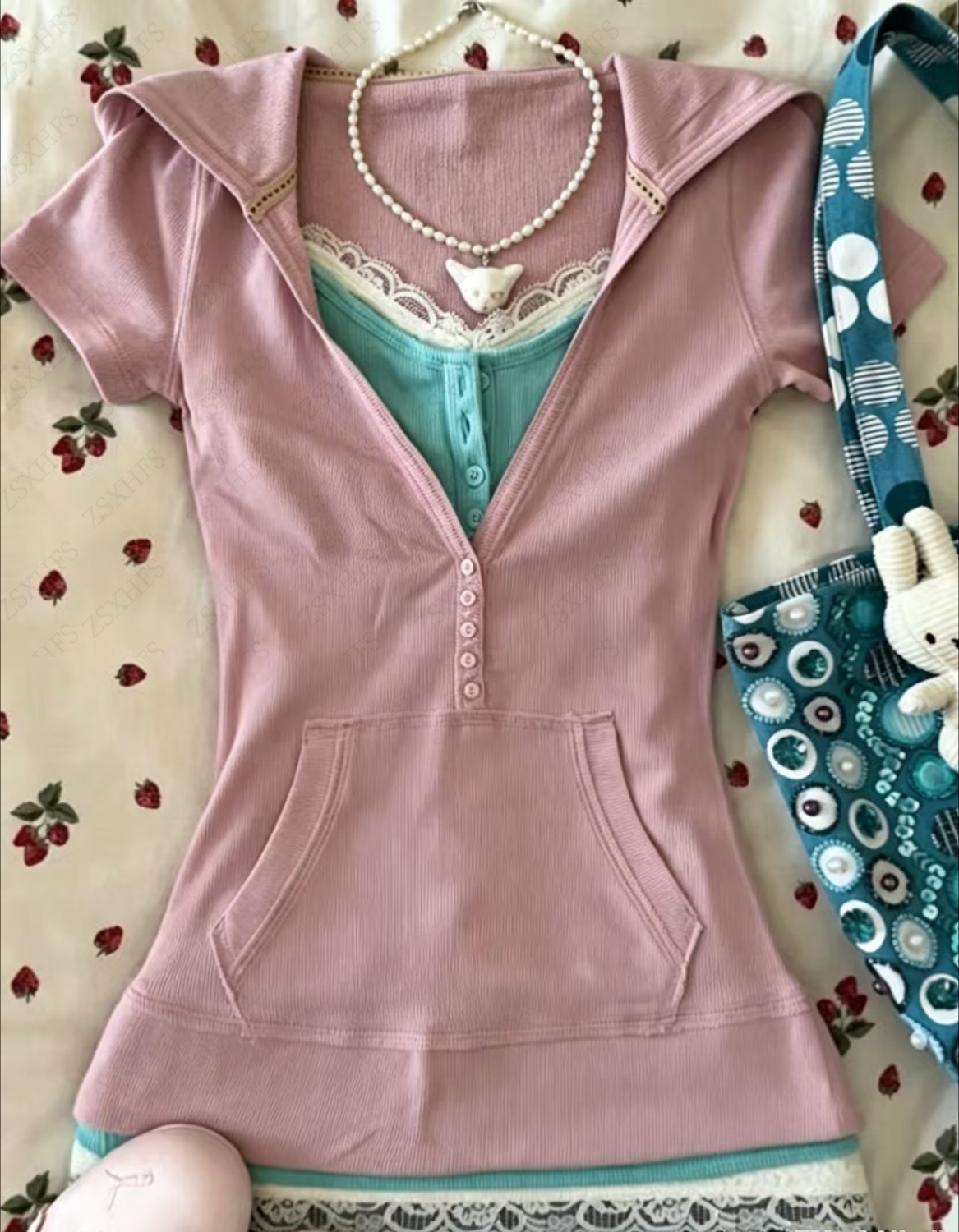 Koszulka z kapturem Y2k Sexy G – Vintage Fashion Subculture recenzja i cena