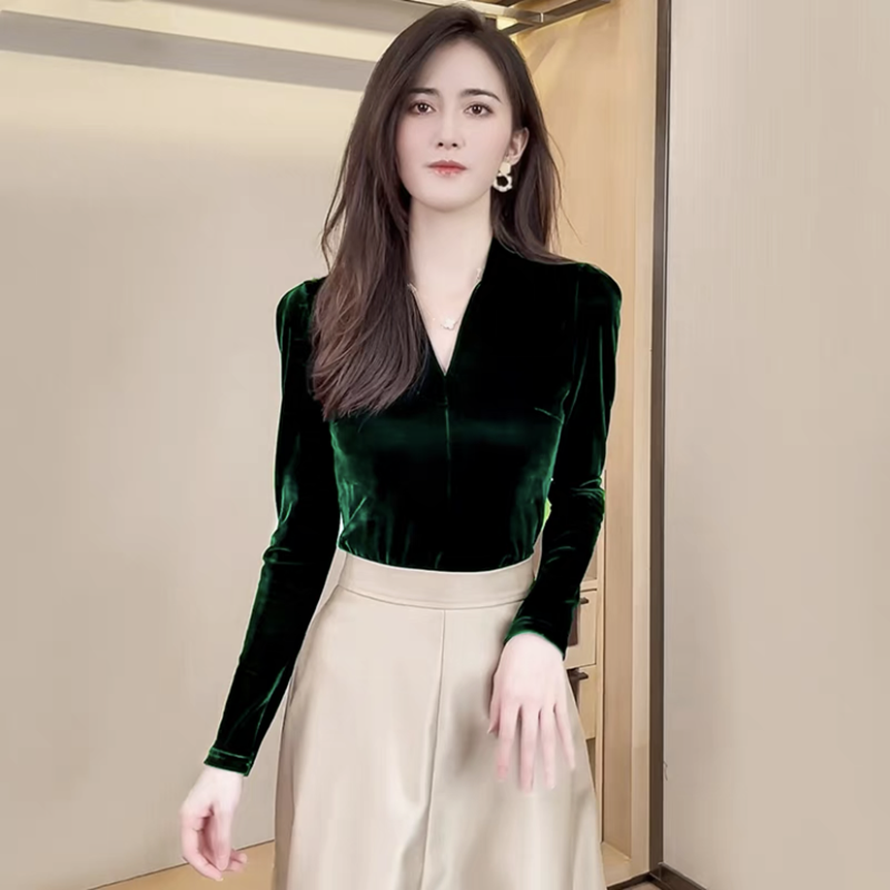 Eleganckie bluzki welurowe z d – V Vintage Fashion recenzja i cena