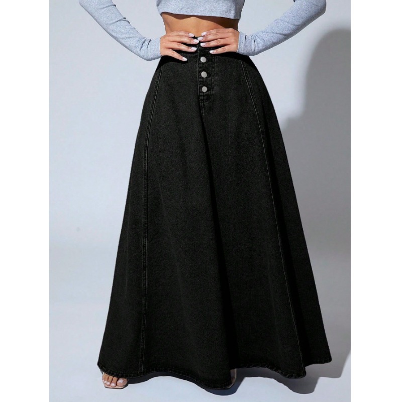 Damska czarna dżinsowa długa s – Vintage Fashion Plus Size recenzja i cena