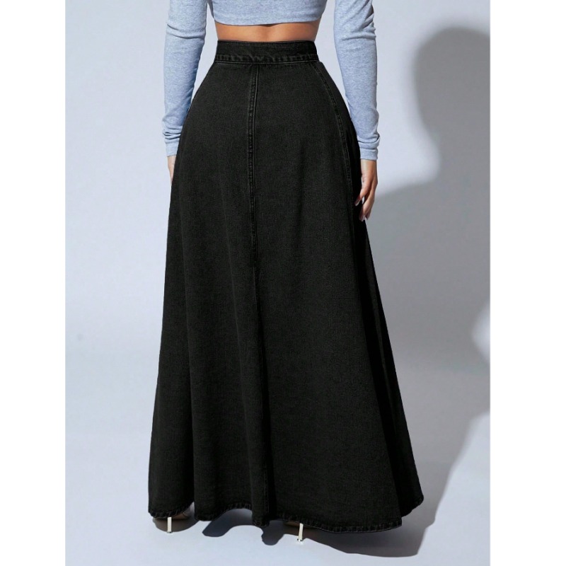 Damska czarna dżinsowa długa s – Vintage Fashion Plus Size recenzja i cena
