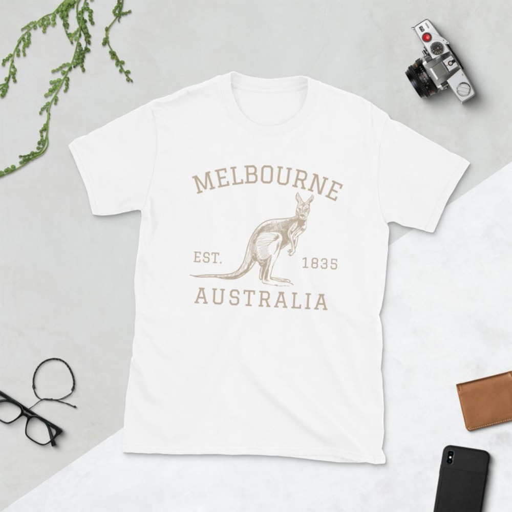 Melbourne Australia T-Shirt Au – Vintage Fashion Melbourne recenzja i cena